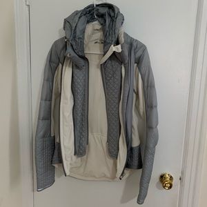 Lululemon running jacket with removable hood panel